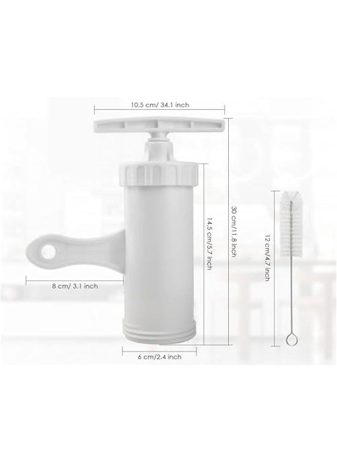 Generic Sausage Stuffer Manual Sausage Maker with 4 Sizes Funnel Stuffing Tubes Plastic Meat Filler Stuffer Salami Maker  - Image 2