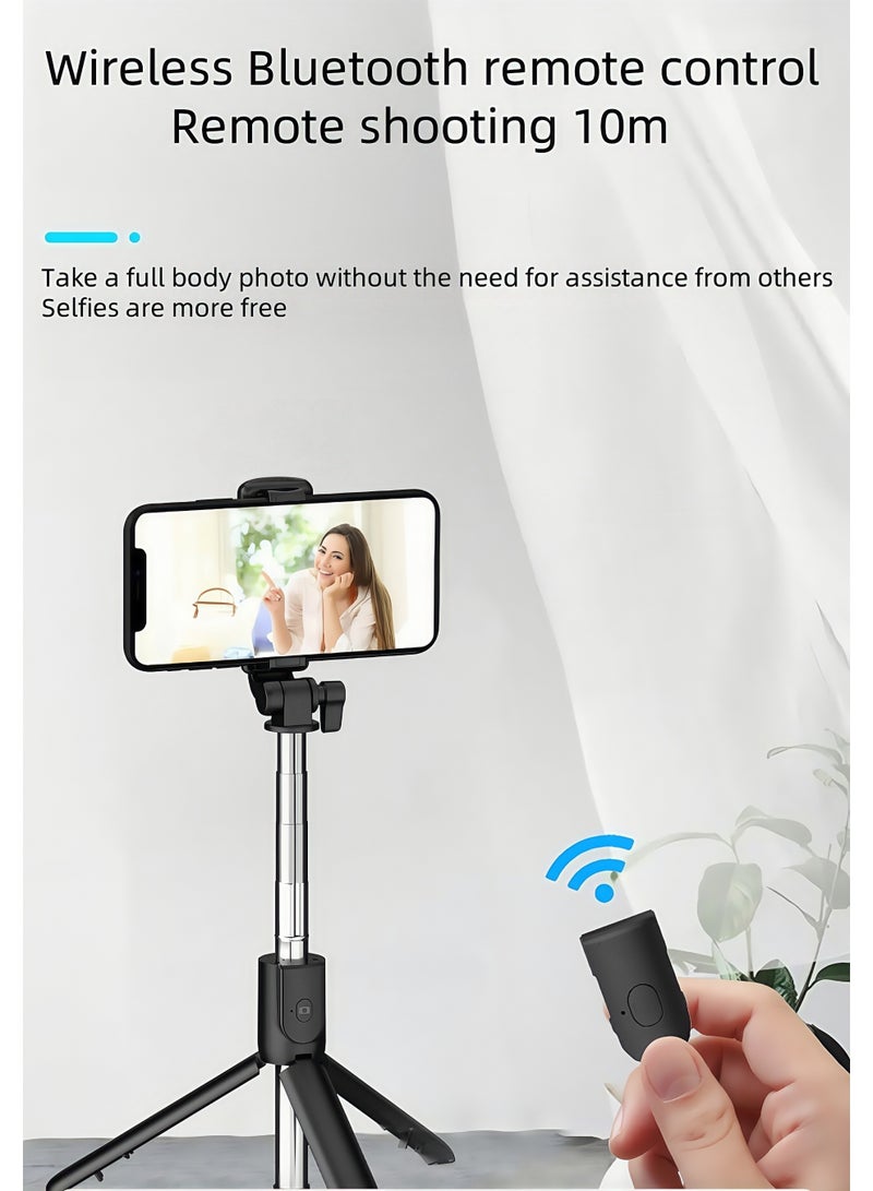 Mobile phone holder, desktop phone holder, live streaming holder, can be extended up to 170CM in length,Selfie Stick, All-in-1 Extendable Cell Phone Tripod Stand,Rotate Phone Tripod with Bluetooth Remote Shutter ,Group Selfies/Live Streaming/Video Recording Compatible with All Phones  - Image 3