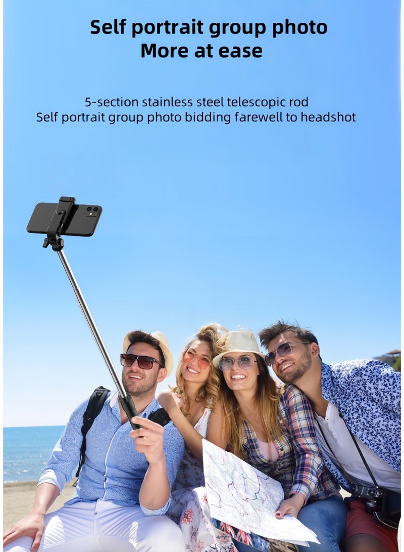 Mobile phone holder, desktop phone holder, live streaming holder, can be extended up to 170CM in length,Selfie Stick, All-in-1 Extendable Cell Phone Tripod Stand,Rotate Phone Tripod with Bluetooth Remote Shutter ,Group Selfies/Live Streaming/Video Recording Compatible with All Phones  - Image 5