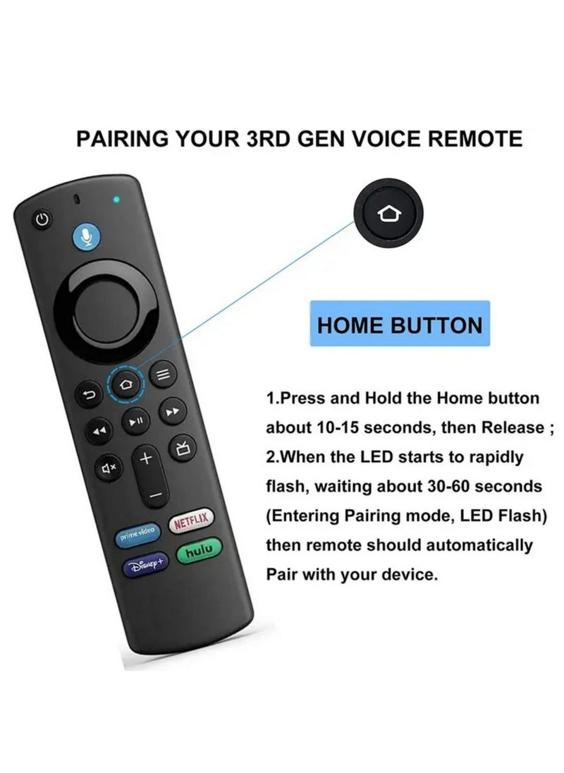 Generic - 1pcs L5B83G Voice Remote Control for AMZ Fire TV Stick (2nd Gen, 3rd Gen, Lite, 4K, 4K Max), Fire TV Cube, for Smart TVs (3rd Gen) - Image 1