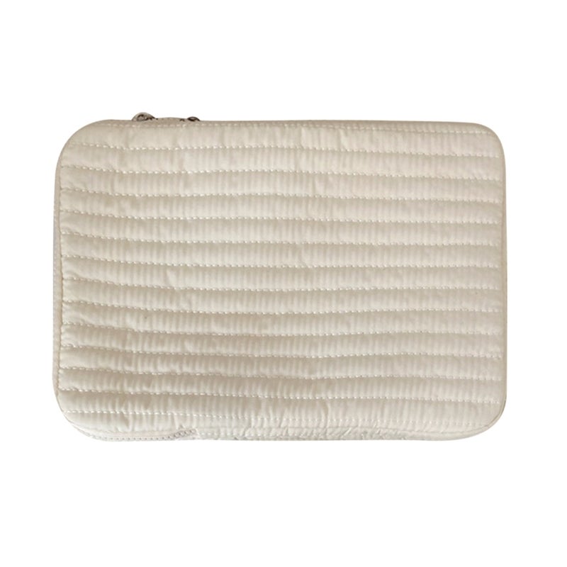 Laptop Sleeve 13-14 Inch Cotton Shockproof Zipper Closure - Soft Protective Tablet Sleeve Case for Work Business Trips - Image 1