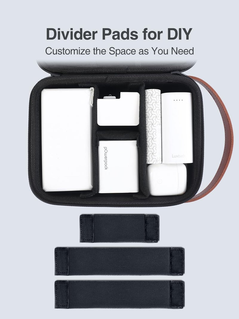 Luxtude Electronics Organizer Travel Case for Chargers and Cords, Hard Case for Electronics, Portable Tech Bag, Travel Essentials for Chargers/Mouse/USB Drives/SD Cards, Tech Gifts - Image 5