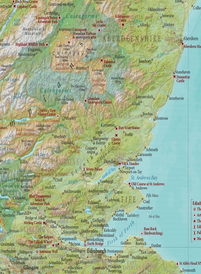 Maps International Map Of Scotland - Traveller Gift - Detailed Cartography - 16.5 x 23.4 inches - Maps International - Image 5