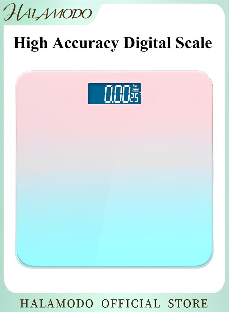 هالامودو ميزان رقمي ذكي لوزن الجسم ميزان حمام رقمي عالي الدقة مؤهل لوزن الجسم FSA أو HSA مع شاشة LCD وشحن USB وتحويل الوحدة بنقرة واحدة - Image 1