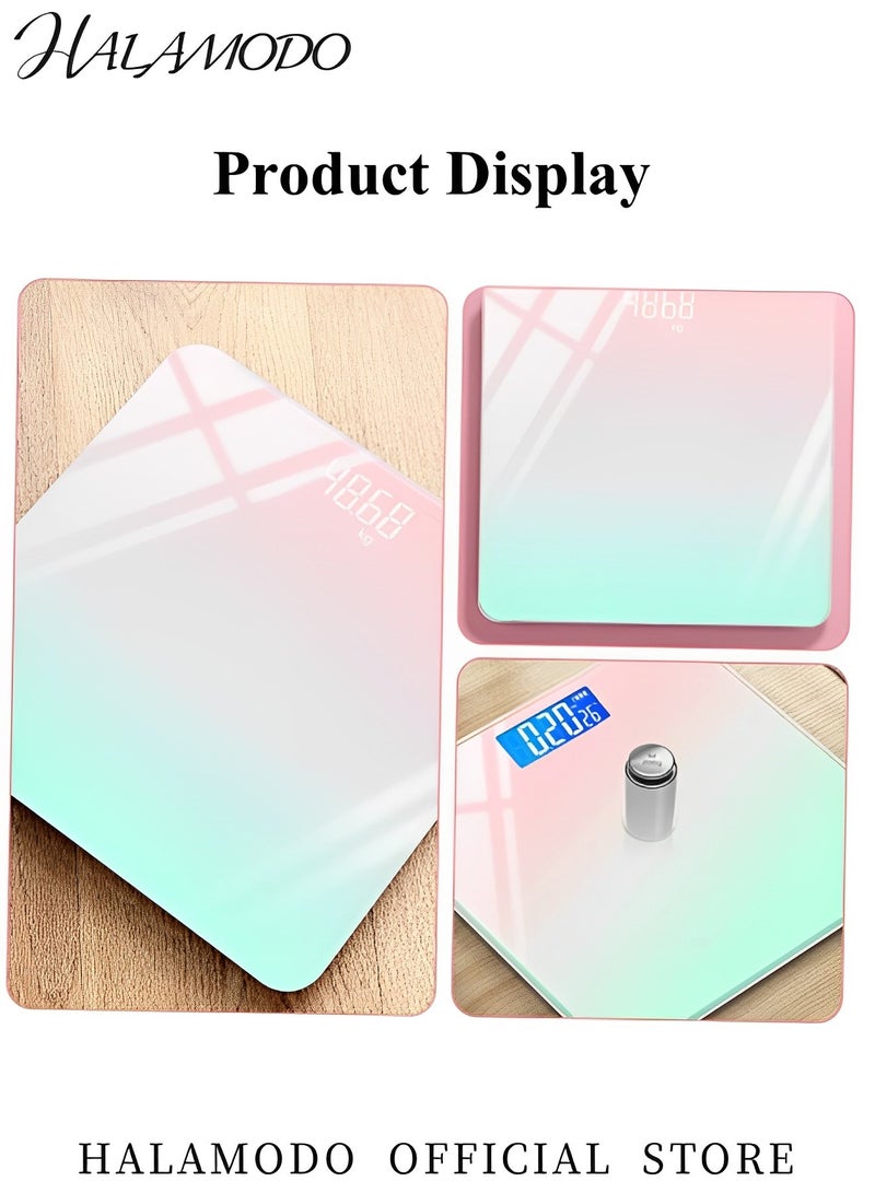 هالامودو ميزان رقمي ذكي لوزن الجسم ميزان حمام رقمي عالي الدقة مؤهل لوزن الجسم FSA أو HSA مع شاشة LCD وشحن USB وتحويل الوحدة بنقرة واحدة - Image 4