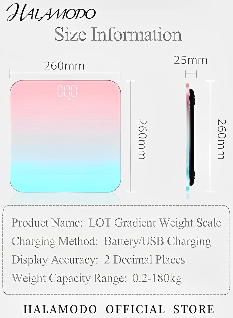هالامودو ميزان رقمي ذكي لوزن الجسم ميزان حمام رقمي عالي الدقة مؤهل لوزن الجسم FSA أو HSA مع شاشة LCD وشحن USB وتحويل الوحدة بنقرة واحدة - Image 5