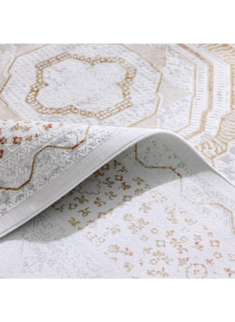 DANUBE HOME Luxura Artsilk Modernclassic Rug  Acrylic Area Rug Floor Covering L230xW160cm-Gold Multi  - Image 2