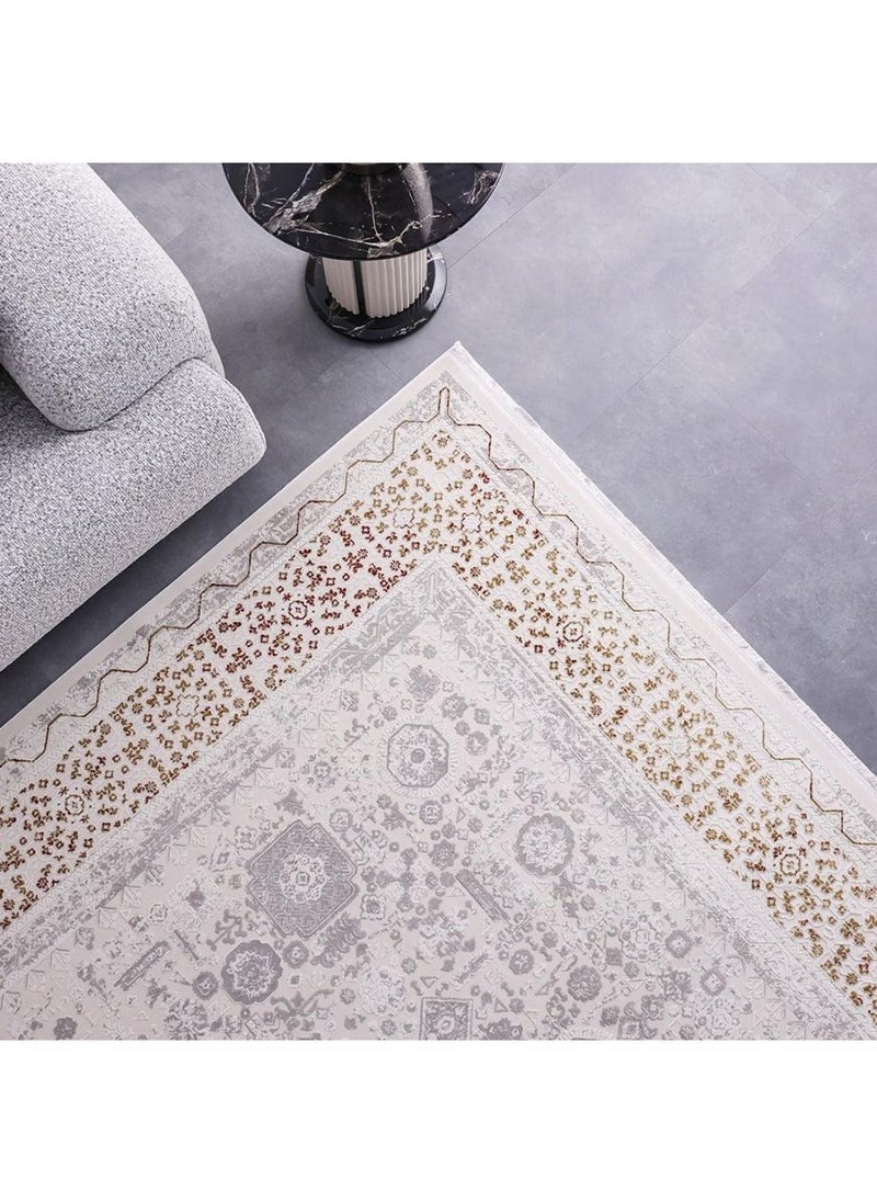 DANUBE HOME Luxura Artsilk Modernclassic Rug  Acrylic Area Rug Floor Covering L230xW160cm-Gold Multi  - Image 1