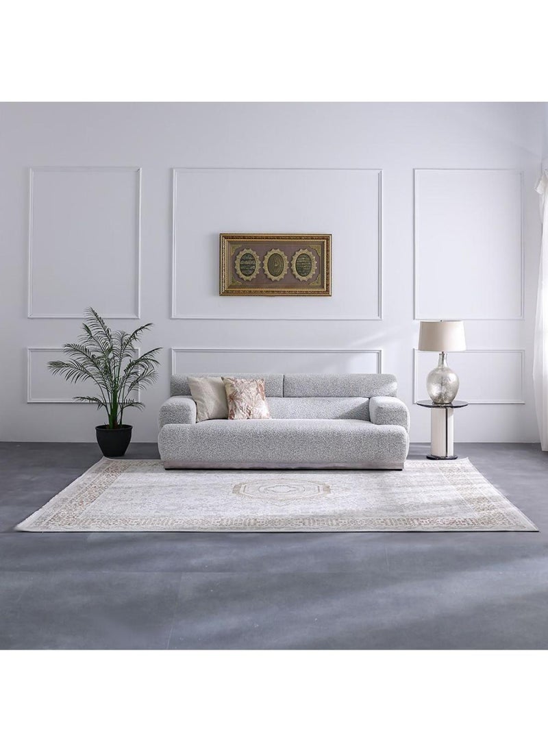 DANUBE HOME Luxura Artsilk Modernclassic Rug  Acrylic Area Rug Floor Covering L230xW160cm-Gold Multi  - Image 5
