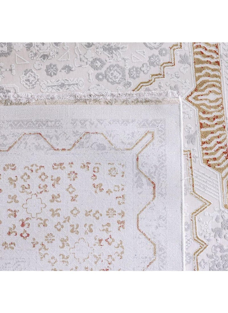 DANUBE HOME Luxura Artsilk Modernclassic Rug  Acrylic Area Rug Floor Covering L230xW160cm-Gold Multi  - Image 3