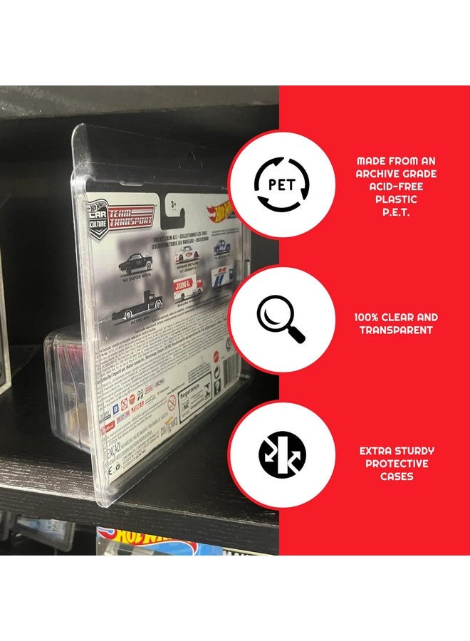 EVORETRO Blister Case Protector Compatible with Hot Wheels Team Transport Blister Protectors Pack of 10 - 0.80MM PET Premium Grade Protection, Crystal Clear Display, Custom Fit, Durable - Image 4