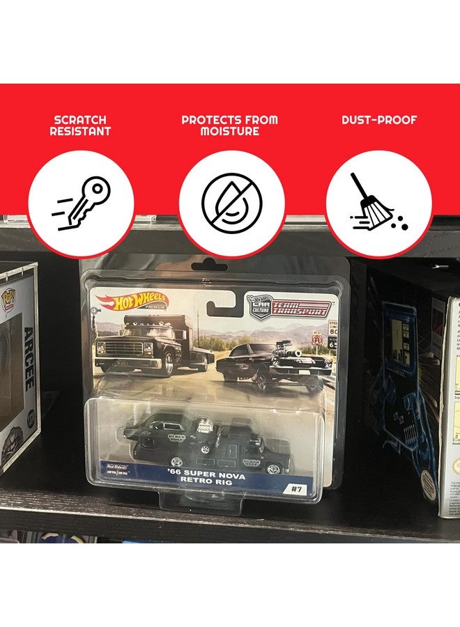 EVORETRO Blister Case Protector Compatible with Hot Wheels Team Transport Blister Protectors Pack of 10 - 0.80MM PET Premium Grade Protection, Crystal Clear Display, Custom Fit, Durable - Image 3