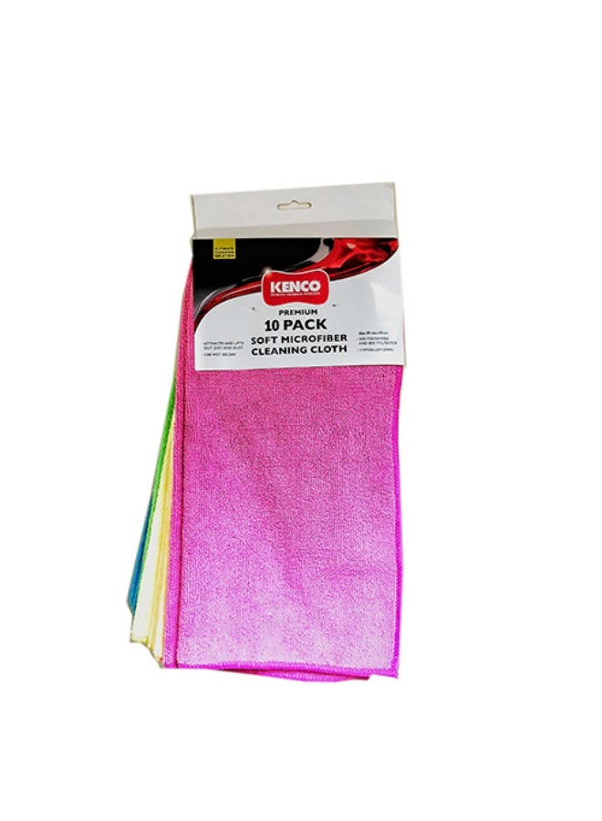 Kenco Premium 10Pack -2020H Soft Microfiber Cleaning Cloth Towel Car,Kitchen-Lint-free cleaning cloth,Reusable cleaning towel,Household cleaning cloth
