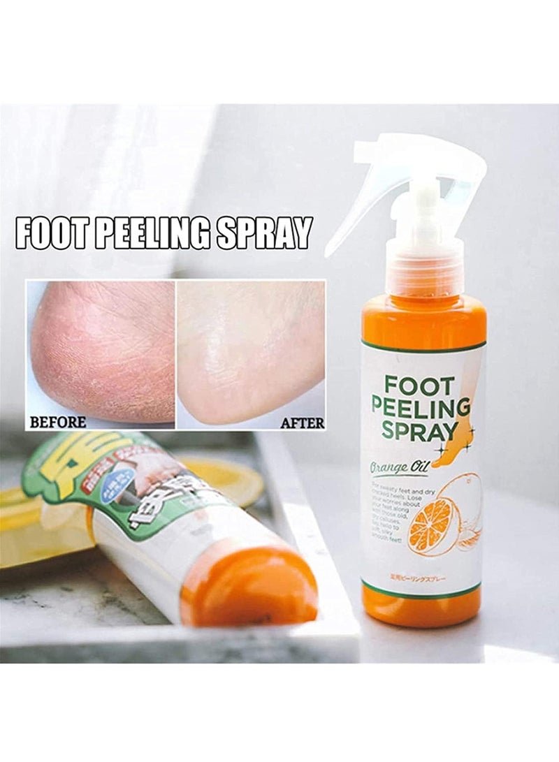 DubaiGallery Foot Dead Skin Remover - Foot Peeling Spray Orange Oil,Natural Formula Foot Scrubber for Dead Skin Callous Removal, Moisturizing Nourishing Foot Exfoliator - Image 2