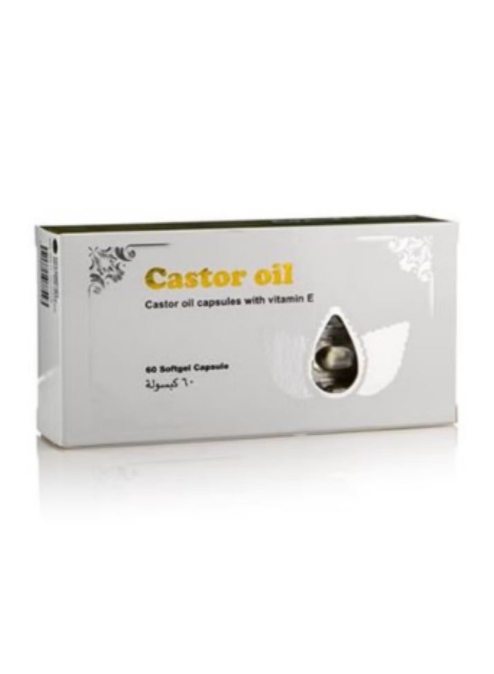 Marnys Castor Oil Capsules with Vitamins E - 60 Capsules