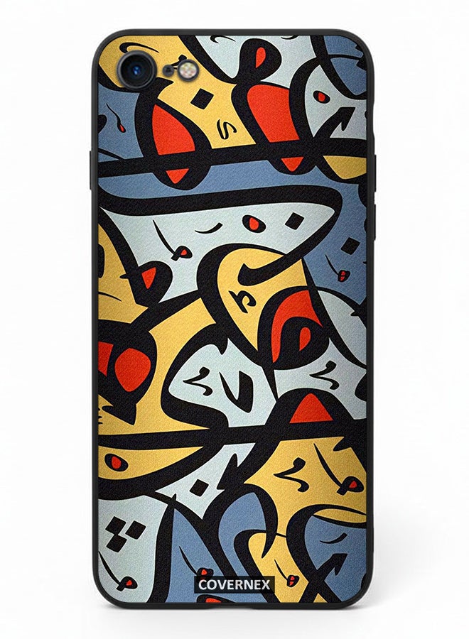 Covernex Apple iPhone SE 2020/2022 Protective Case Cover Printed Featuring Abstract Arabic Calligraphy Art - Image 2