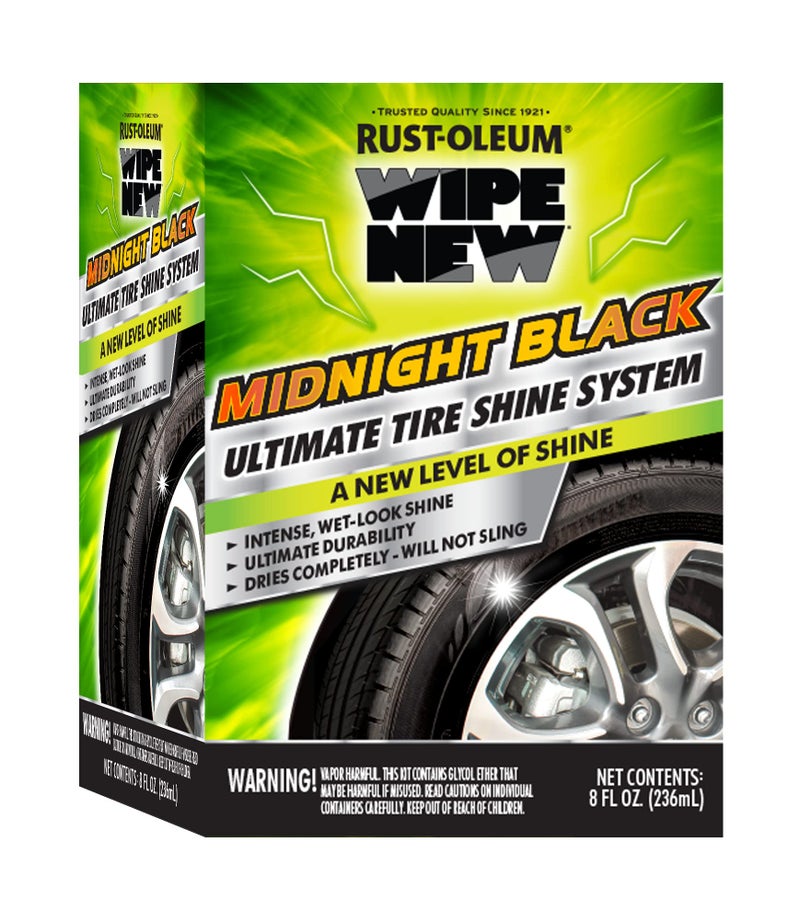 Wipe New RustOleum 381405 Midnight Black Ultimate Tire Shine System - Image 2