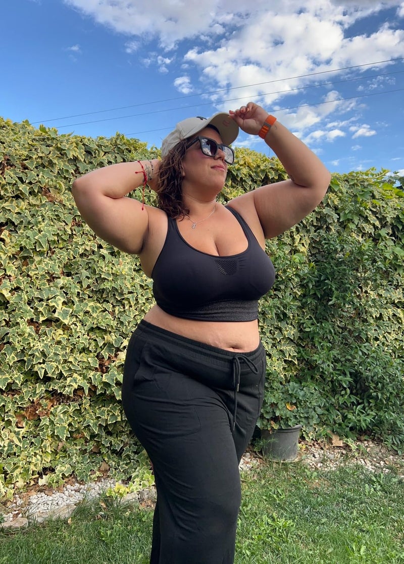 FOREYOND Plus Size Sweatpants for Women Casual Lounge Yoga Joggers Elastic Waist Workout Active Sweat Pants with Pockets Black 3XL - Image 2