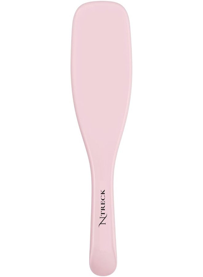 N Treck Paddle Detangler Hair Brush for Men & Women | Hair Comb for Dry & Wet Hair Styling | Flexible Bristles for Gently Glide Through Hair & Massage Scalp | Reduces Hair Damage - Pack of 1, Pink - Image 2