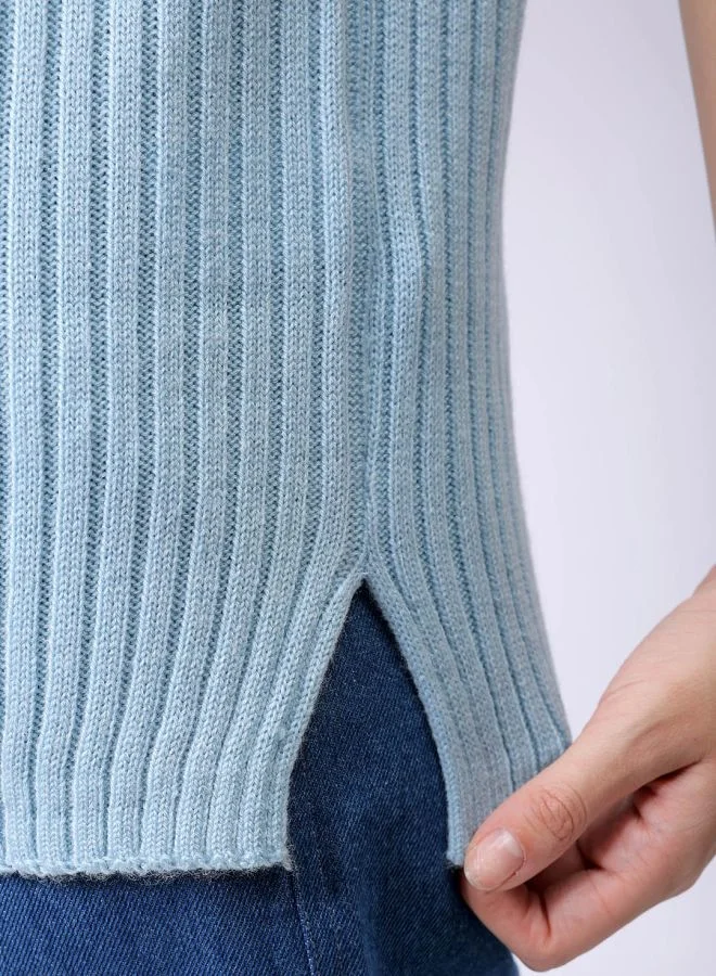 مرفوعة Women Loose Fit Solid High Neck Sweater