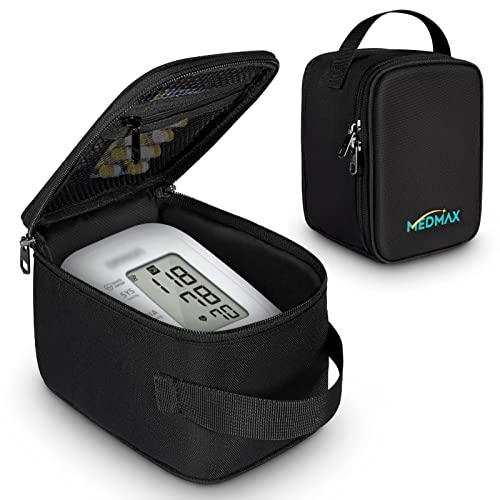 MEDMAX Carrying Case Compatible with OMRON Blood Pressure Monitor Bronze BP5100 Upper Arm 3 Series Home Blood Pressure Monitor Portable Storage Organizer Bag with Handle Bag Only
