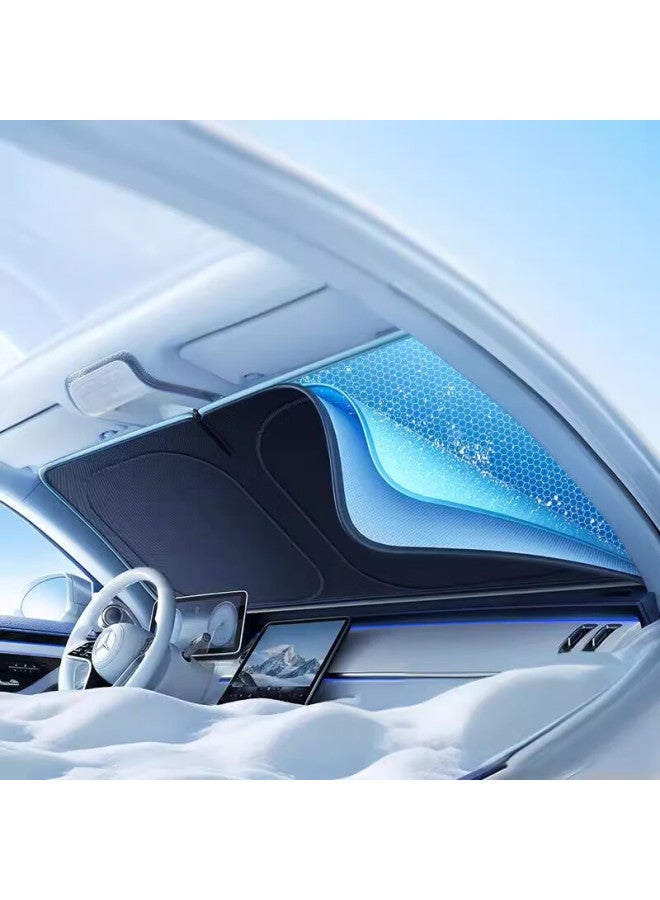 oleiboo Car Sunshade, Front Windshield Sun Protection Cover, Interior Heat Insulation Sunshade, Front Windshield Sunshade Board