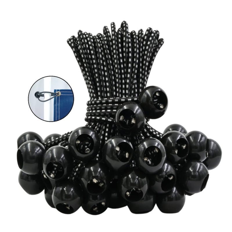 GOEASY0312 GOEASY0312 Ball Bungee Cords 6 Inch  50 PCS Bungee Balls with Elastic String for Canopy Tarp Straps Tent Poles  Wires for Outdoor  Indoor Activities  GOEASY0312
