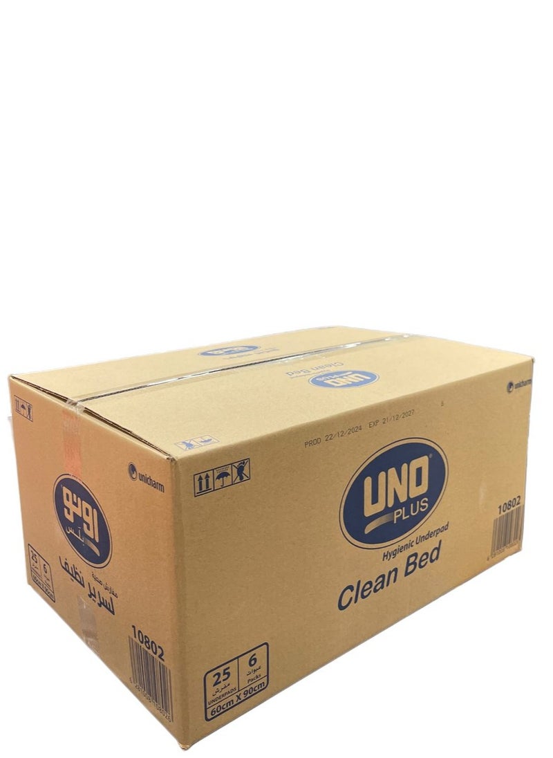 uno - Highly absorbent medical pads with Japanese technology, disposable, 150 pieces, size 90x60 cm, blue - Image 1