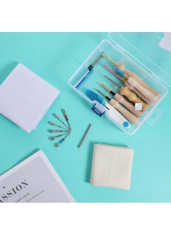 HASTHIP HASTHIP® 35Pcs Embroidery Punch Needle Kit, Punch Needle Tool Punch Needle Embroidery Kits Include Wooden Handle Embroidery Pen Set, Big Eye Needles with Punch Needle Cloth for Adults Beginner  - Image 4