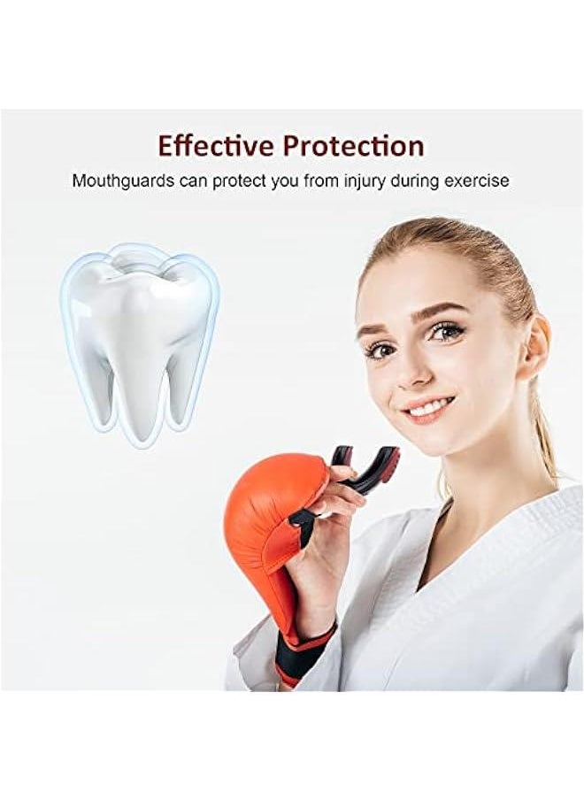 Sports Mouthguard for Soccer, Basketball, Lacrosse, Field Hockey, Mixed Martial Arts, Boxing, Jiu-Jitsu, Breathable Mouthguard for Adults and Teens White/Black + Black/Red