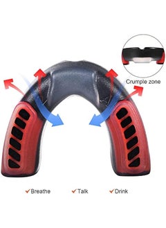 Gonice Sports Mouthguard for Soccer, Basketball, Lacrosse, Field Hockey, Mixed Martial Arts, Boxing, Jiu-Jitsu, Breathable Mouthguard for Adults and Teens White/Black + Black/Red  - Image 4
