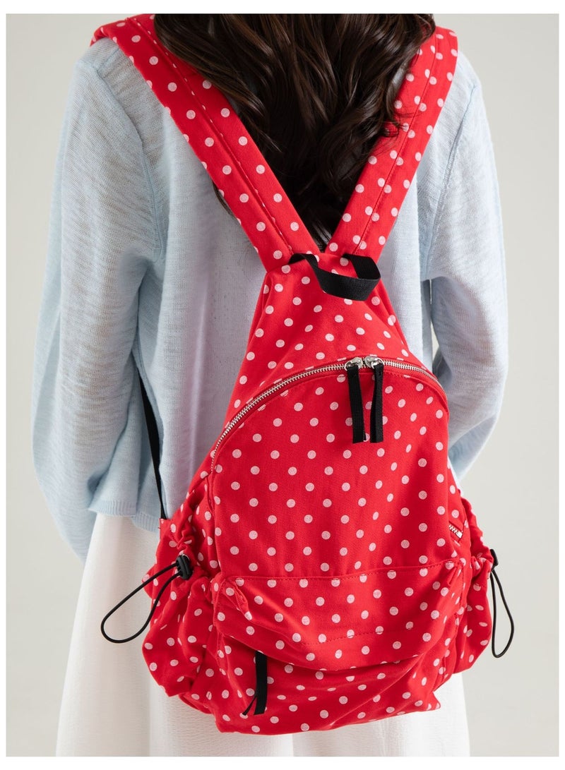 Korean Style Polka Dot Ultra-Light Backpack for Women, Large Capacity Daypack - Image 2