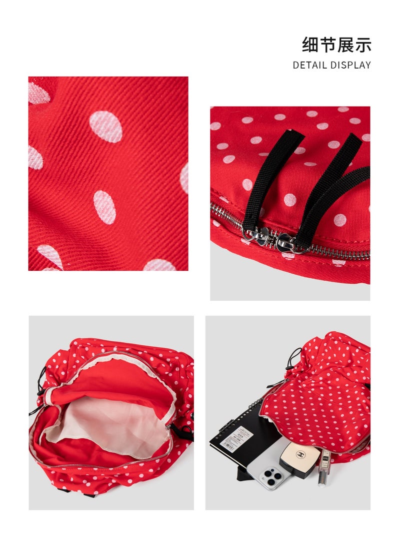 Korean Style Polka Dot Ultra-Light Backpack for Women, Large Capacity Daypack - Image 5