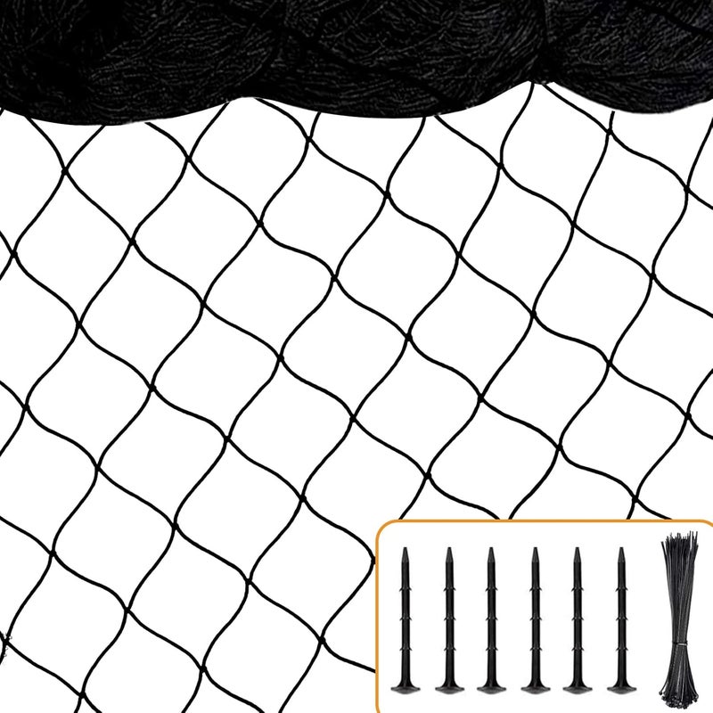 BSTPCOO Bird Netting 25'x100' with 2.4" Square Mesh Chicken Coop Nettings, Poultry Netting Heavy Duty Nylon Nettings, Hawk Net for Chicken Run, Deer Fence Garden Fruit Tree Net - Image 1
