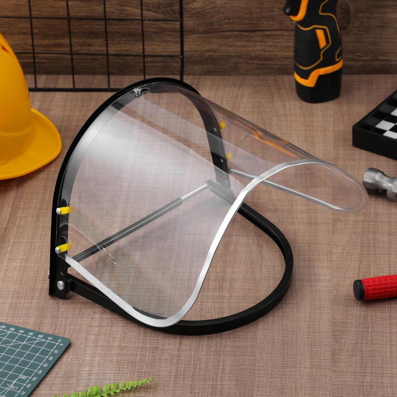 Thickened Plastic Anti Splash Face Shield For Hard Hat Grinding Polishing Cutting Industrial Safety Mask - Image 5