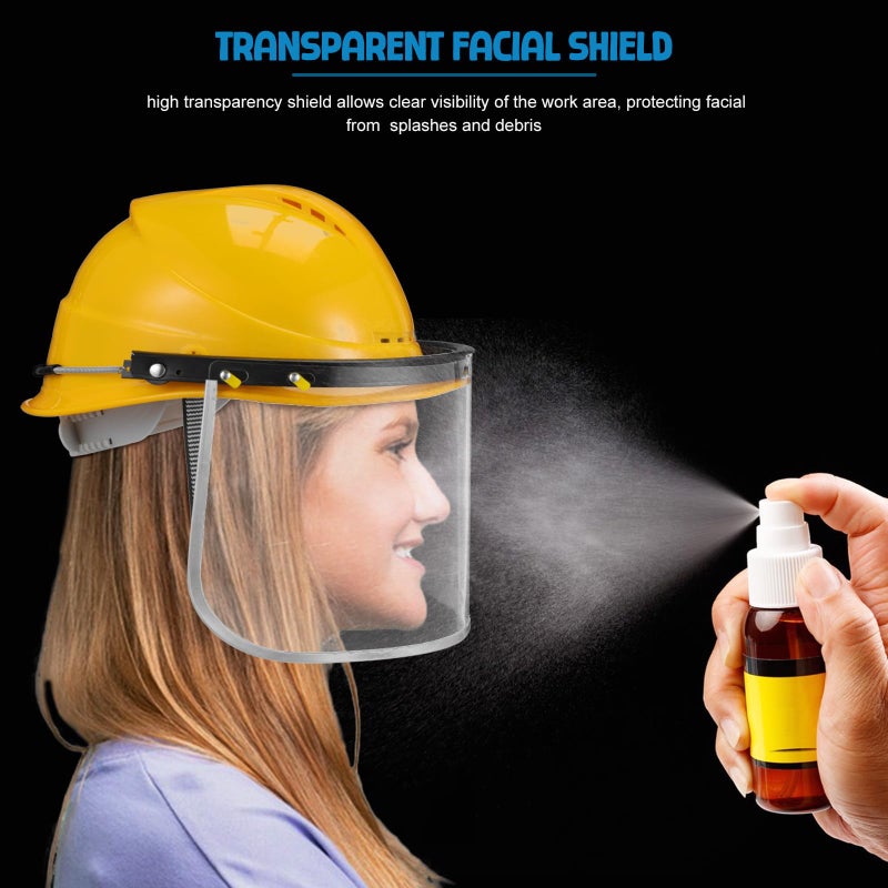 Thickened Plastic Anti Splash Face Shield For Hard Hat Grinding Polishing Cutting Industrial Safety Mask - Image 4