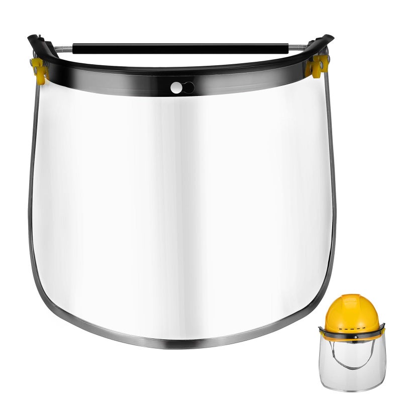 Thickened Plastic Anti Splash Face Shield For Hard Hat Grinding Polishing Cutting Industrial Safety Mask - Image 2