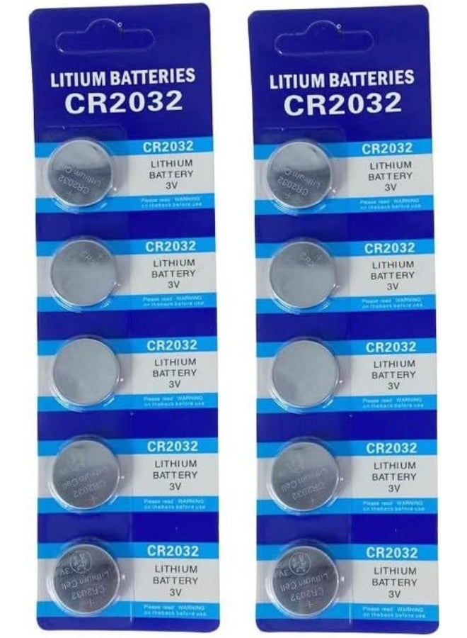 robotgcc CR2032 3V Coin Lithium Battery 10-Pack, Long Shelf Life Low Self Discharge Button Cell, Stable Voltage Coin Cell for Remote Control, PC CMOS, Car Key, Medical Devices, CE RoHS UN38.3 Certified - Image 1