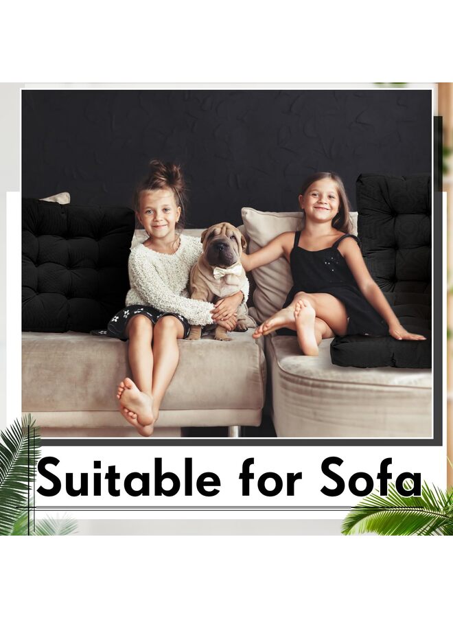 4 وسائد أرضية مربعة مستديرة كبيرة مقاس 22 × 22 بوصة، مثالية للتأمل في الفصول الدراسية، وللكبار، وللنزهات والحفلات، كهدية في عيد الميلاد. - Image 4