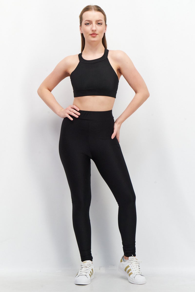 Onzie بلوزة نسائية بدون أكمام بتصميم عنق مرتفع، سوداء - Image 3