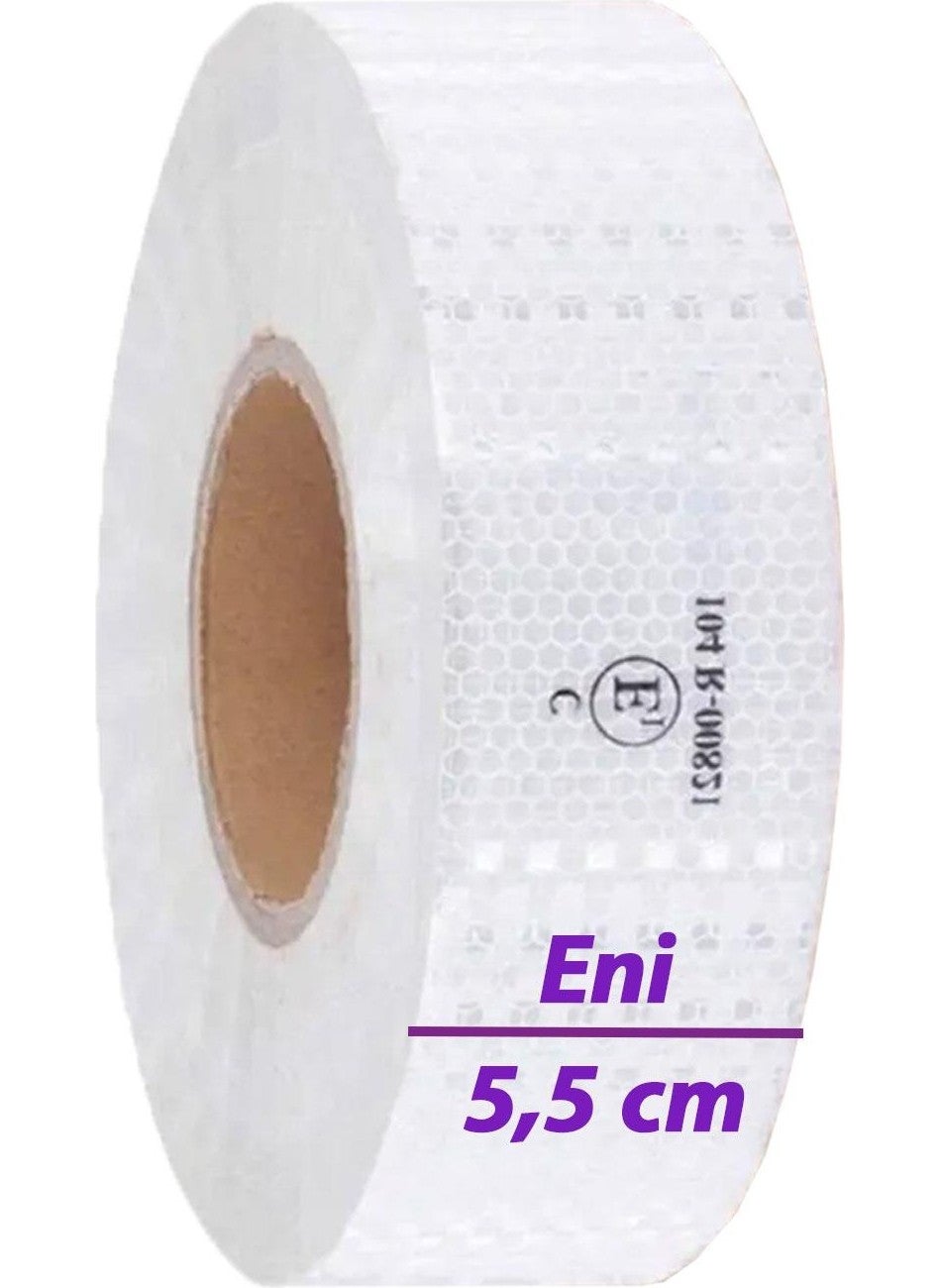 Glaswen 3m Reflective Reflective Phosphorescent Vehicle Auto Truck Strip Tape Tüvtürk Approved Plain White Warning Tape  - Image 3