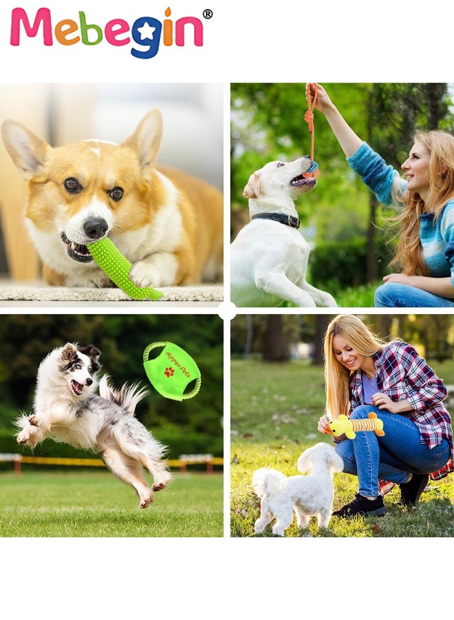 MEBEGIN 23 Pack Dog Toys Set for Teeth Cleaning and Fun, uppy Teething Chew Toys Set with Squeak Plush Toy, Interactive Rope, Dog Treat Balls and Other Accessaries - Image 2