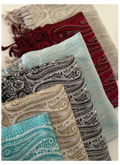 6pcs Kashmiri Shawls Handicrafts and Stone work for Women Premium quality