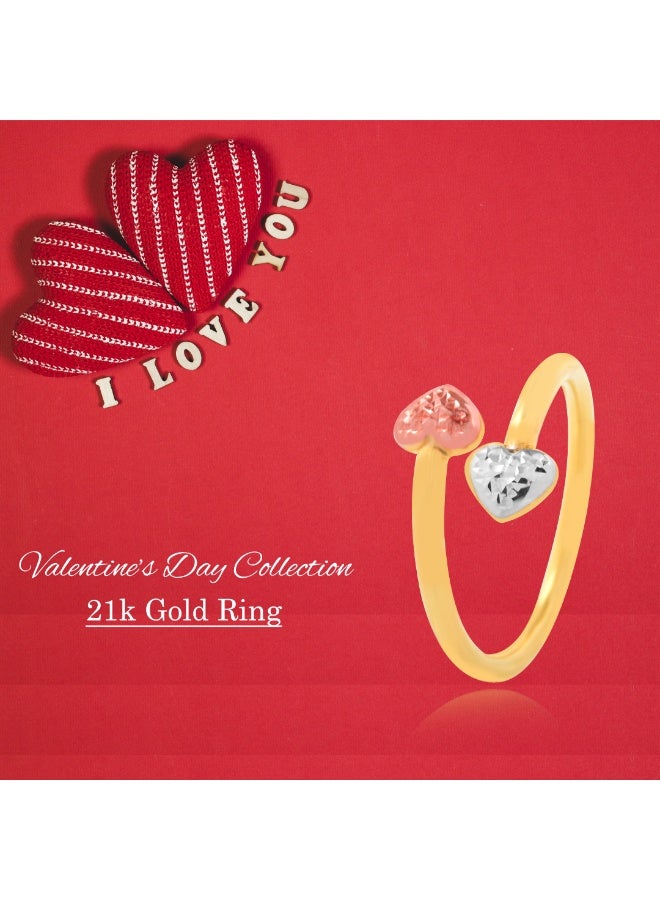 BAFLEH JEWELLERY Golden Romance: The Ultimate 21K Heart Ring for Your Special One  - Image 4