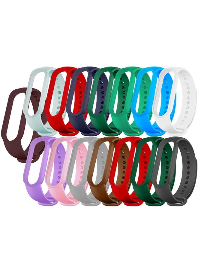 15 Pieces of Strap Band for Xiaomi Mi Band 6 Mi Band 5 - Silicone Watch band Replacement Band