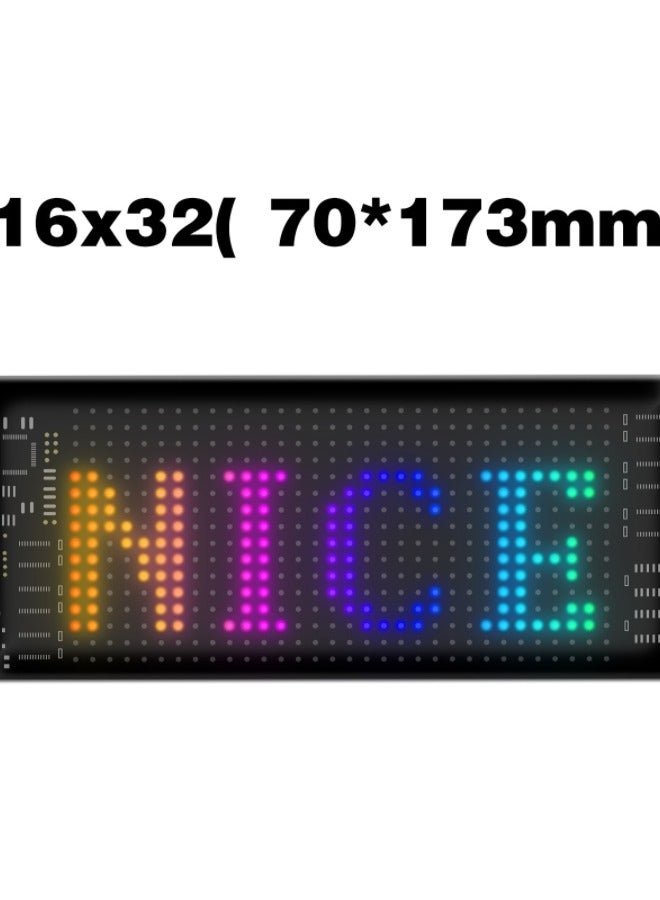 Loquat 16*32LED flexible display APP Bluetooth advertising screen full-color intelligent soft screen display - Image 1