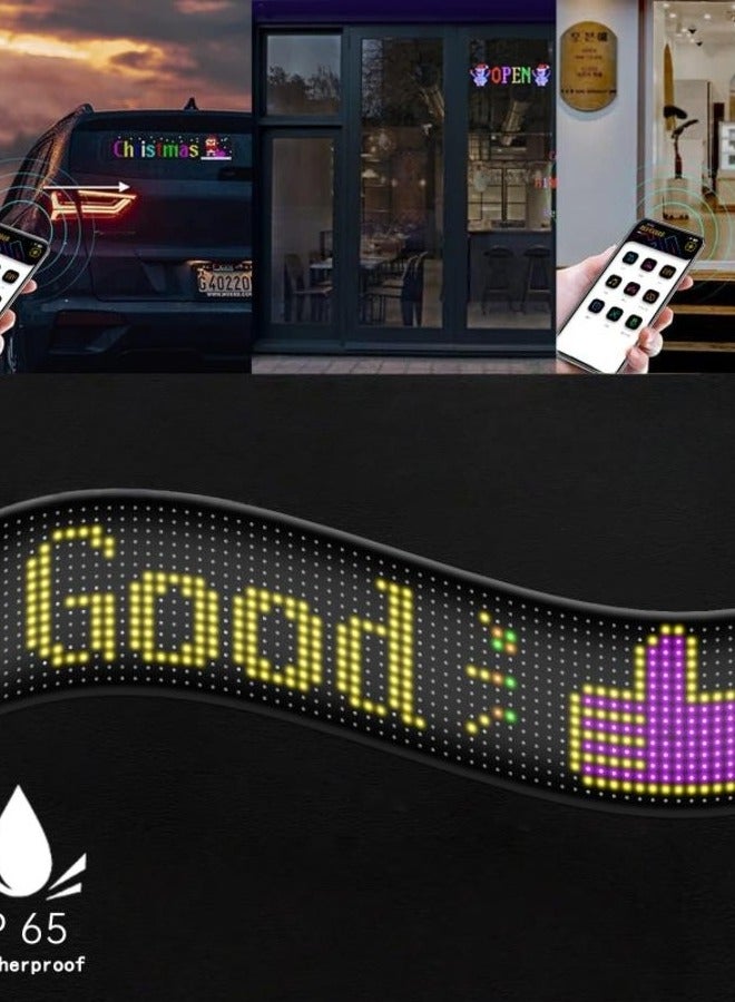 Loquat 16*32LED flexible display APP Bluetooth advertising screen full-color intelligent soft screen display - Image 5