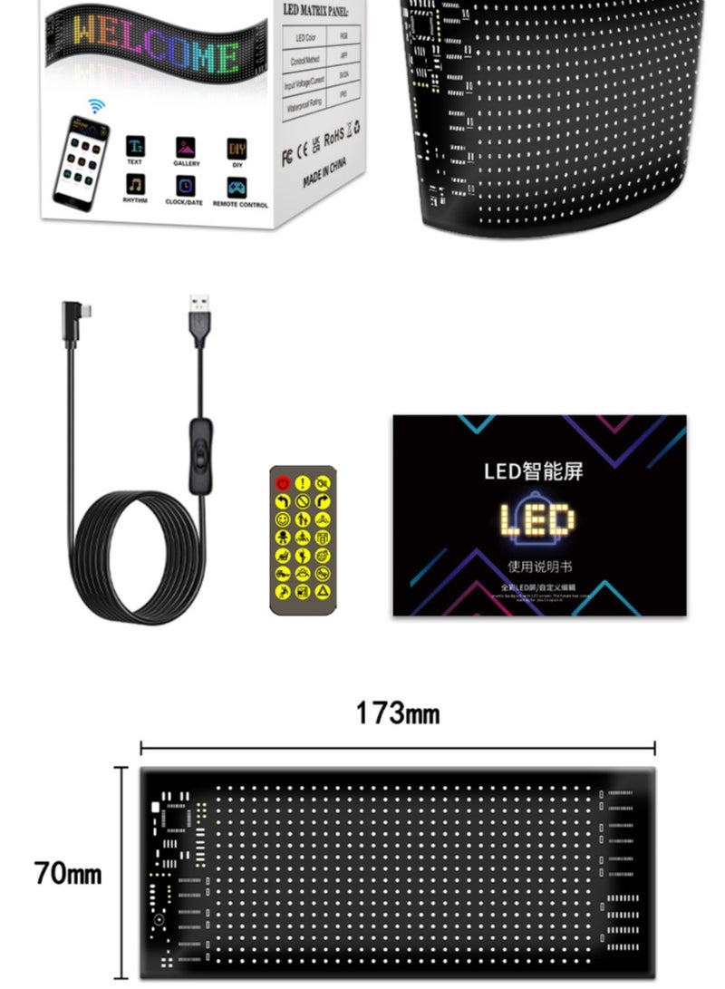 Loquat 16*32LED flexible display APP Bluetooth advertising screen full-color intelligent soft screen display - Image 2