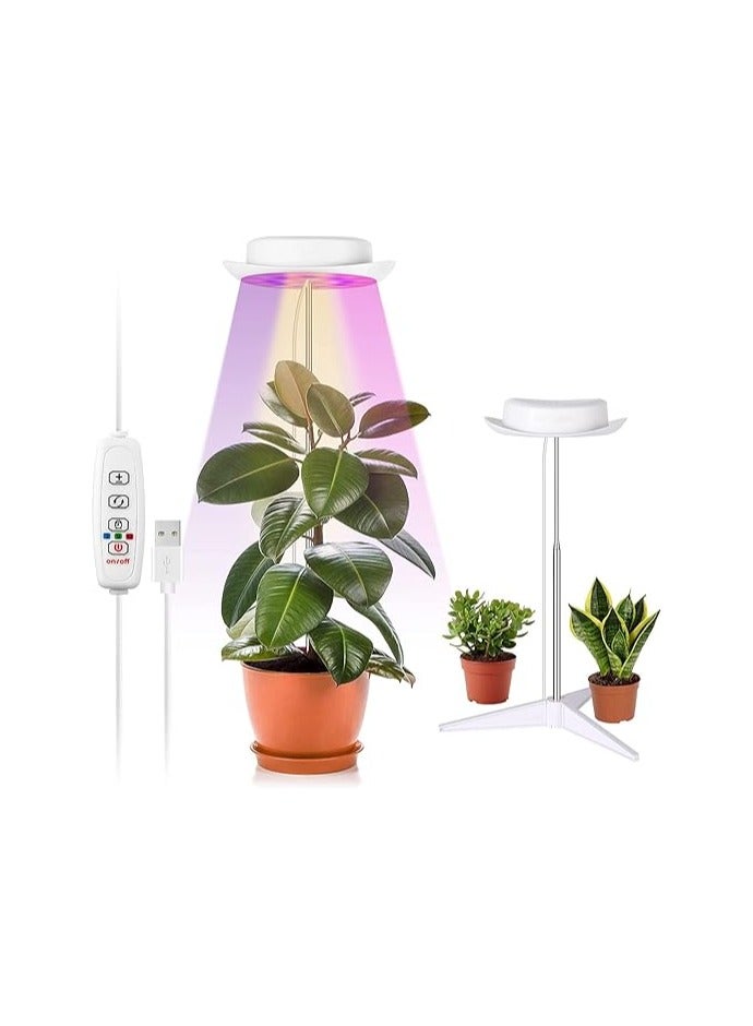عام ضوء نمو للنباتات الداخلية، ضوء نمو LED ذو ارتفاع قابل للتعديل مع 10 مستويات لمعان قابلة للتعديل، مؤقت التشغيل/الإيقاف 3/9/12 ساعة، ضوء بثلاثة ألوان، تشغيل/إيقاف تلقائي، مصباح شمس النباتات - Image 1