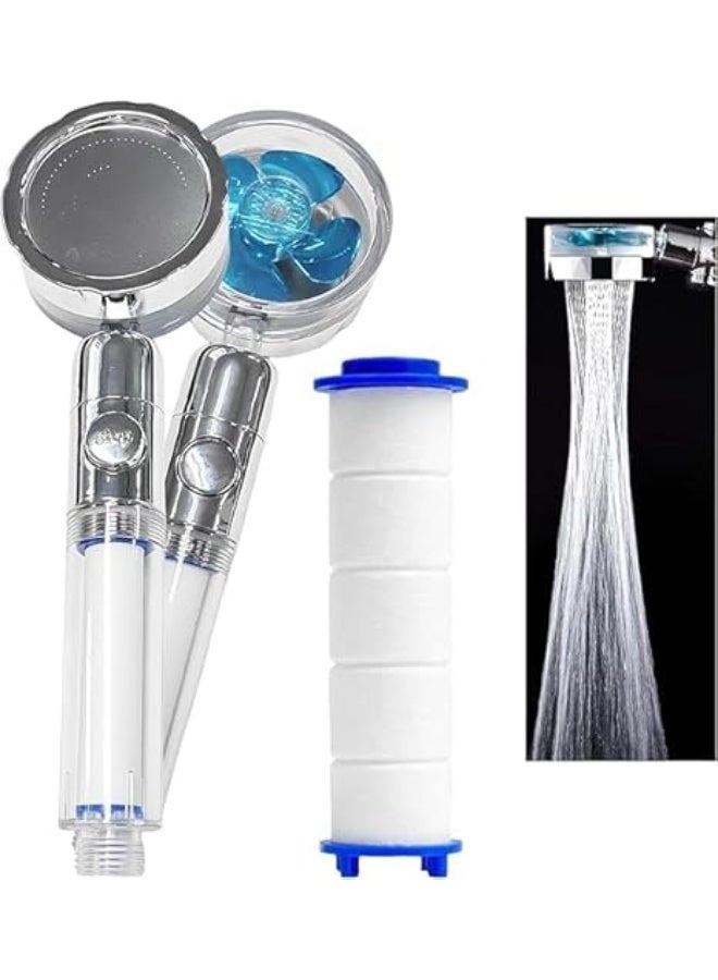 Turbo Fan Shower Head with 360° Rotation – Random Colour - Image 1